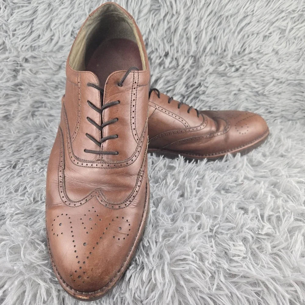 Rockport Mens 13M Brown Leather DressSports Vibram Wingtip Oxford 13273